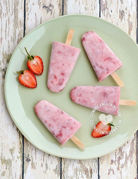 Strawberry and Yogurt Popsicles and Ice Cream Recipe: Cooling, healthy and a sure hit with grownups and children, these delicious strawberry and yogurt popsicles beat anything you would get from a store.