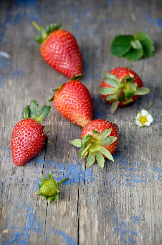 Freshly-picked strawberries