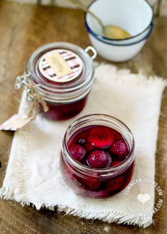 Dragon Fruit in Ginger Syrup Recipe: It combines the beautiful dragon fruit with a hint of spiciness from the ginger in a simple but tasty dessert.