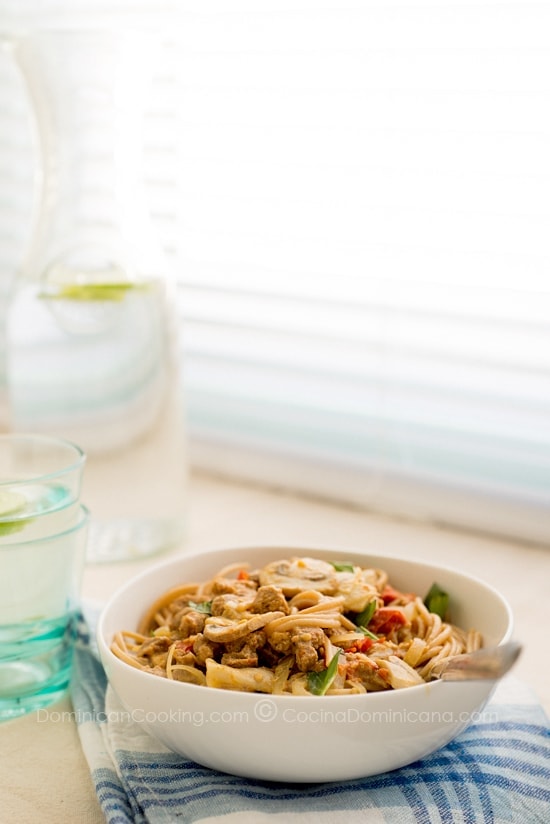 Whole-Wheat Pasta with Creamy Textured Soy Sauce Recipe