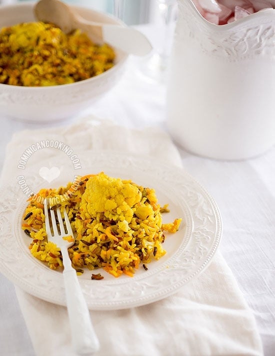 Vegan Wild Rice Pilaf with Cauliflower Recipe: A beautiful, lively and light combination of five different varieties of rice. Fancy without the trouble.