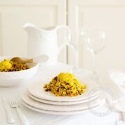 Vegan Wild Rice Pilaf with Cauliflower Recipe: A beautiful, lively and light combination of five different varieties of rice. Fancy without the trouble.