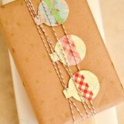 Kraft paper gift-wrapping and edible holiday gifts