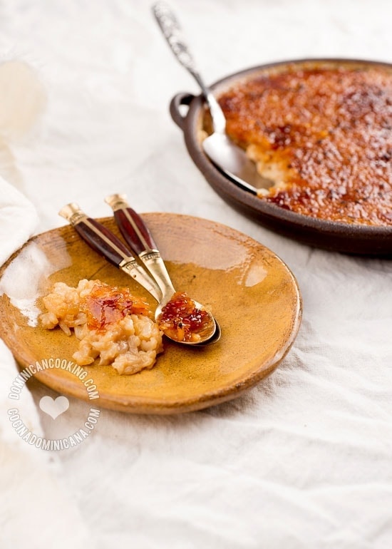 Coconut Rice Pudding Brûlée Recipe: I have added coconut to my mom's rice pudding, and added a bit of French flair for a dish that is simple, yet refined.