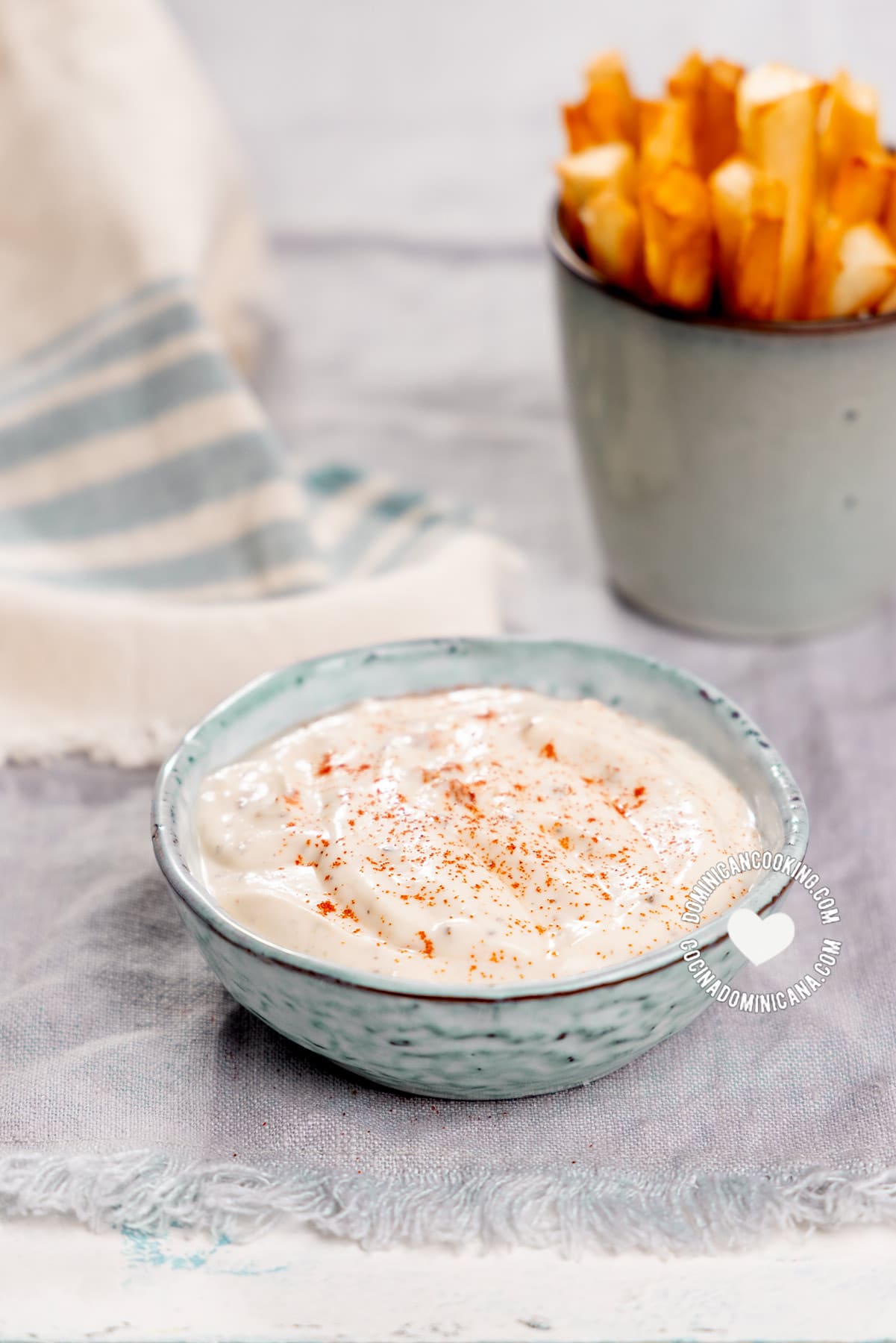 Natural yogurt dip