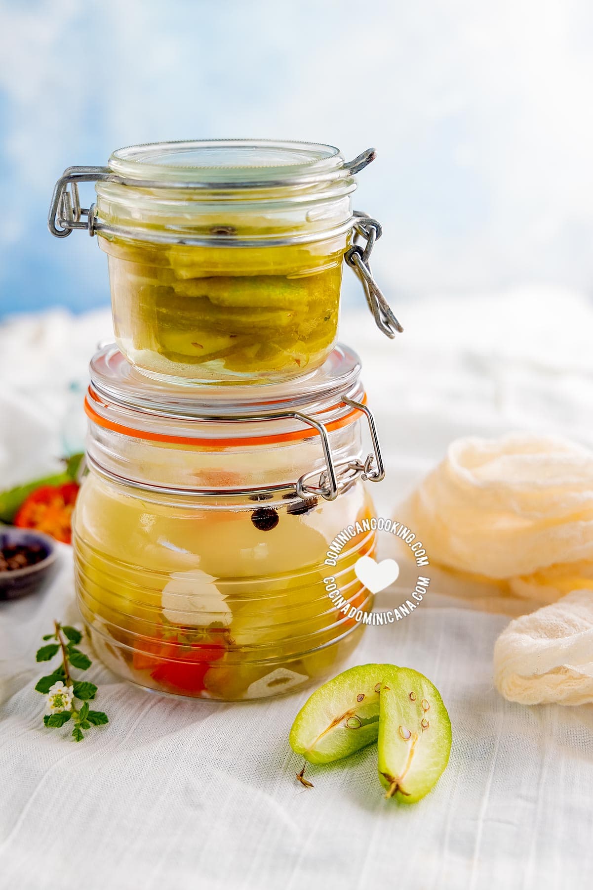 Encurtido y Vinagre de Vinagrillo (Bilimbi Pickle and Vinegar)