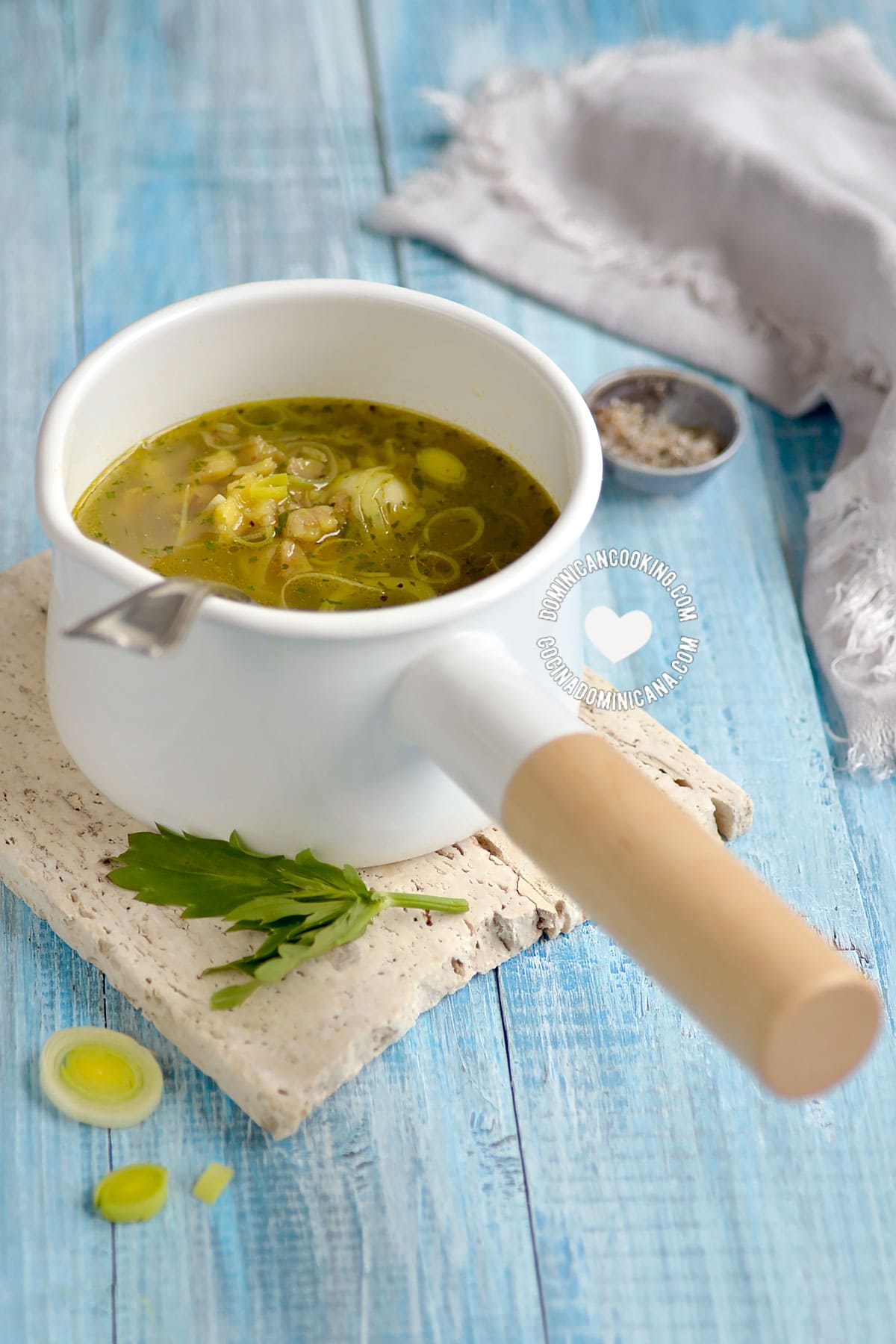 Pot of Aguají (Rustic Dominican Plantain Soup)