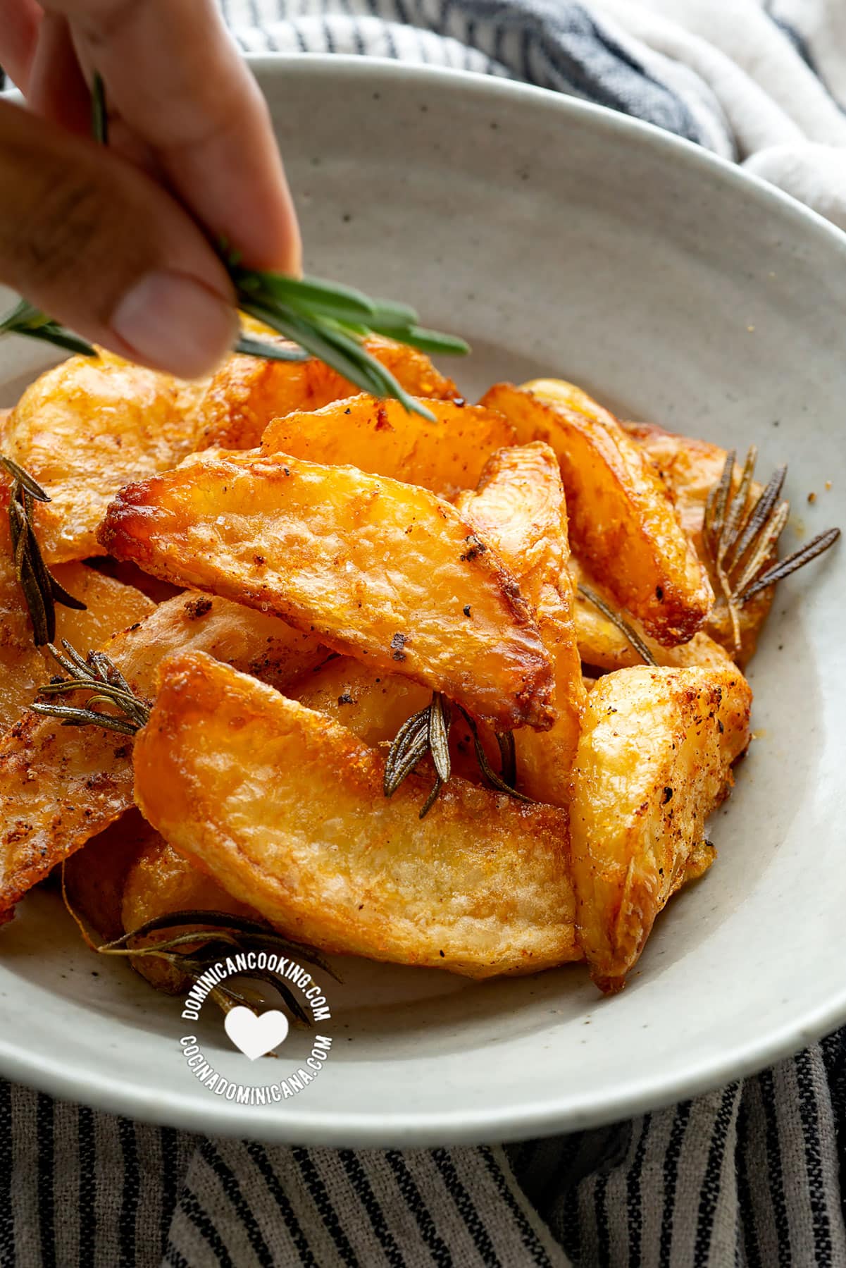 Plate of Air Fryer and Oven Roasted Potatoes