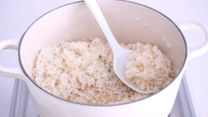 Serving rice