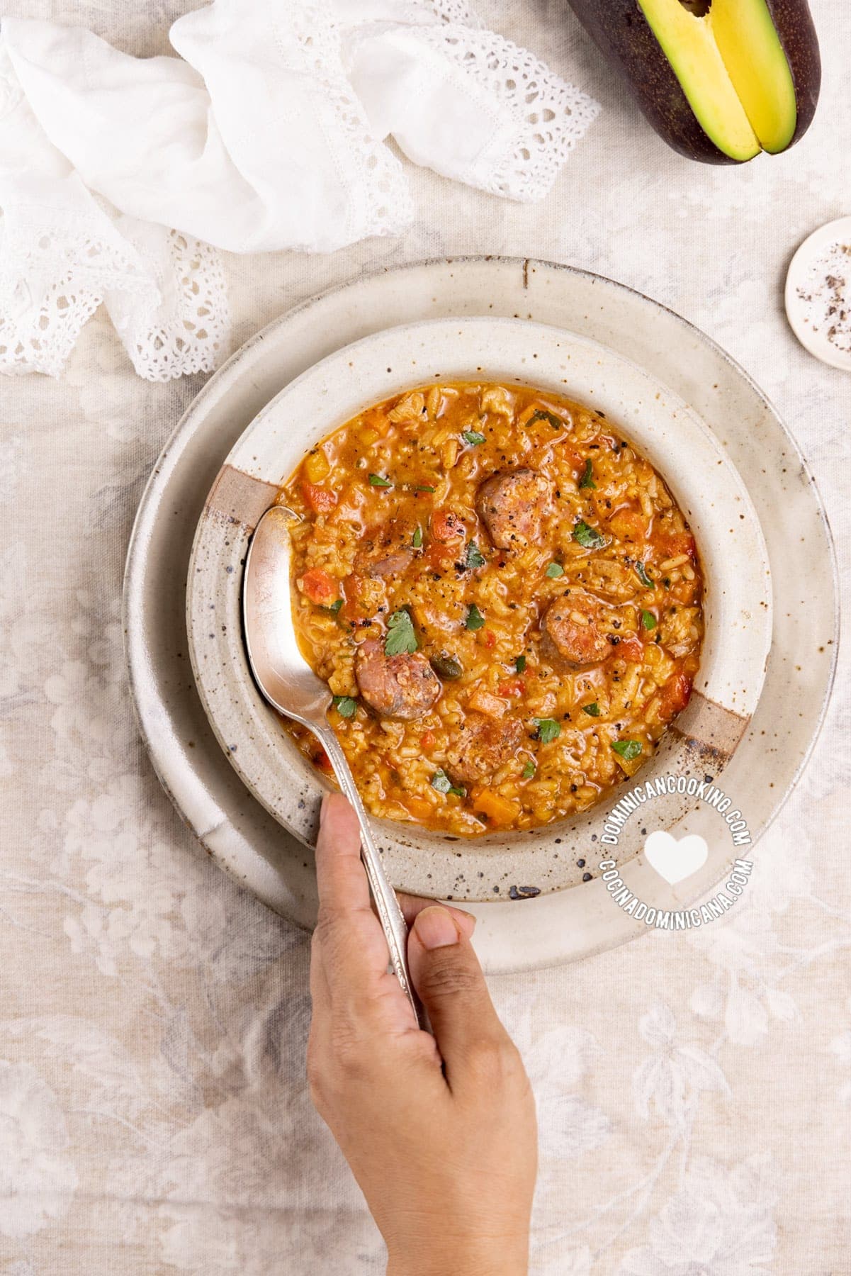 Asopao de Longaniza (Dominican Sausage Rice Stew)