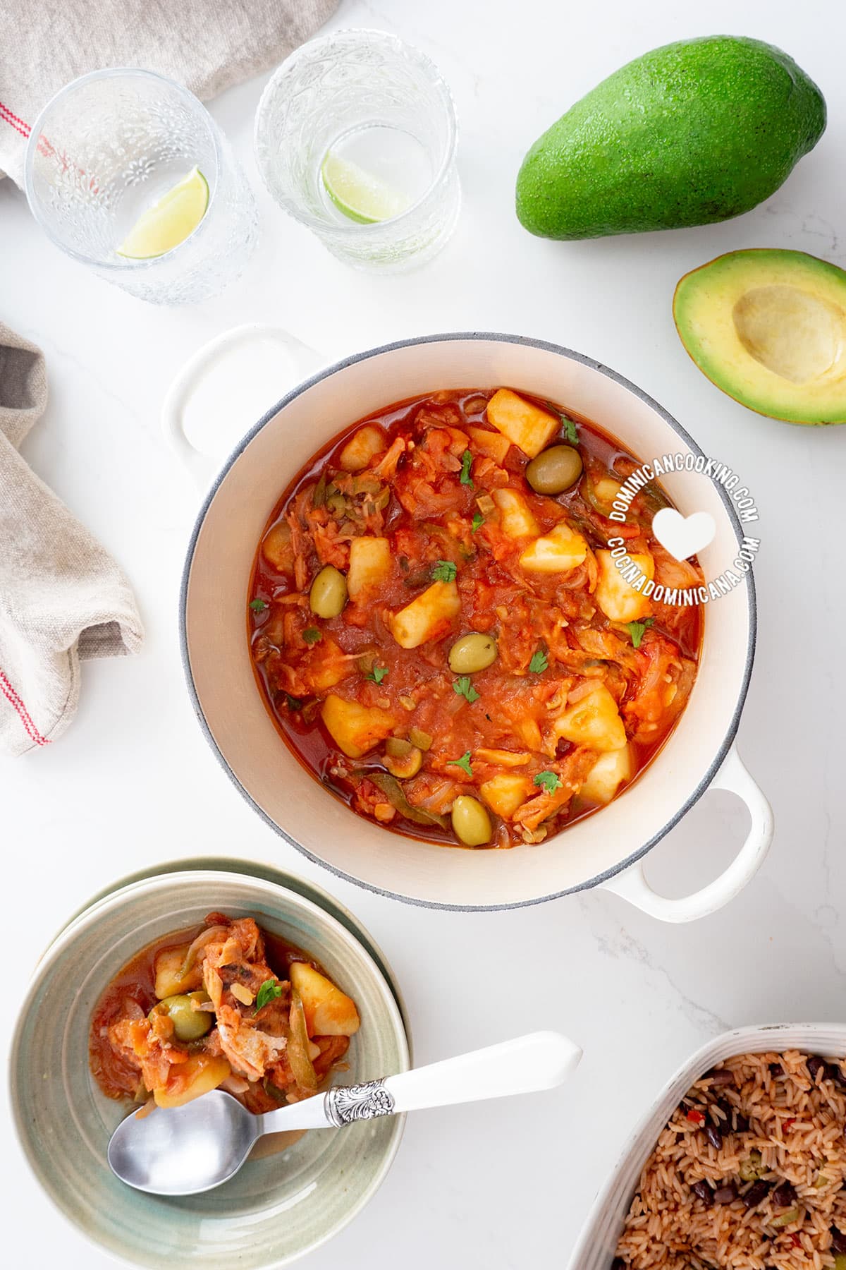 Bacalao Guisado con Papa (Codfish with Potato a la Dominicana)