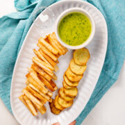 Yuca and batata fritas