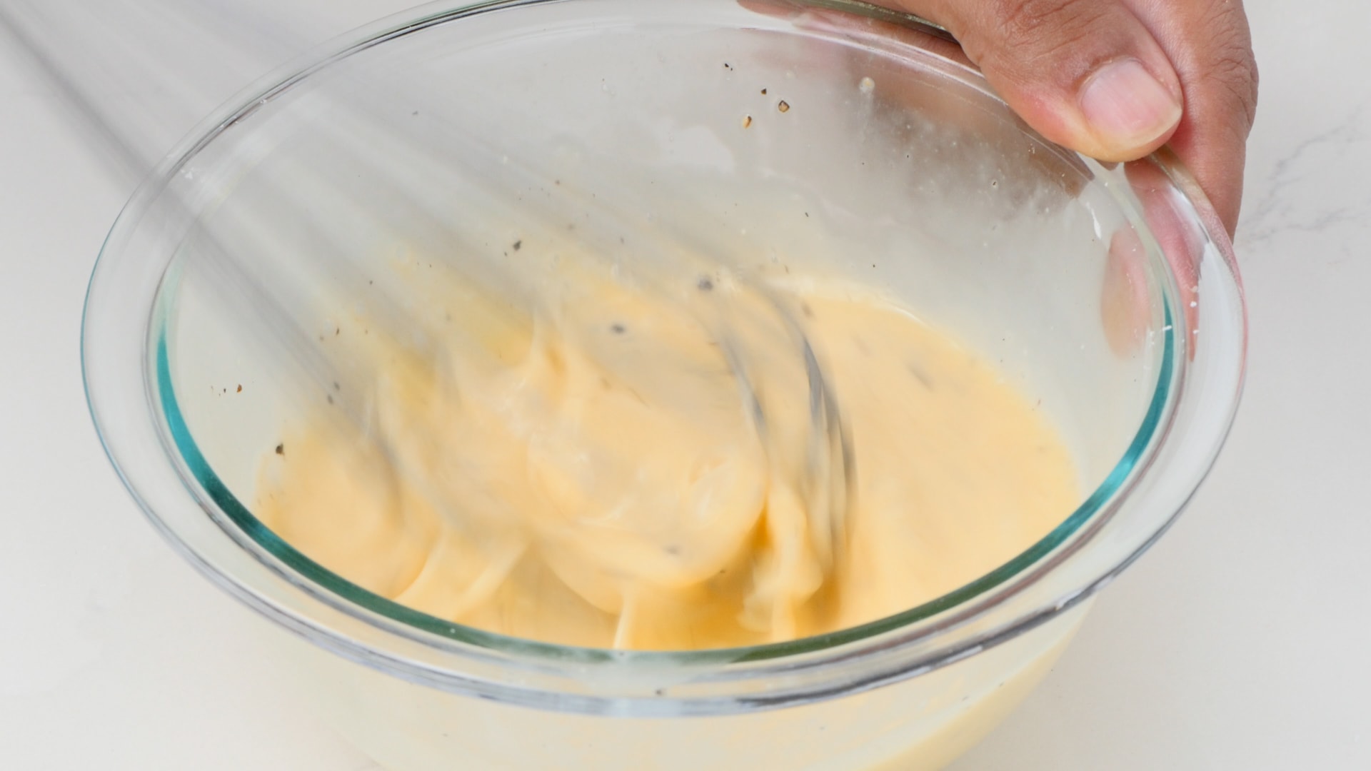 Whisking batter