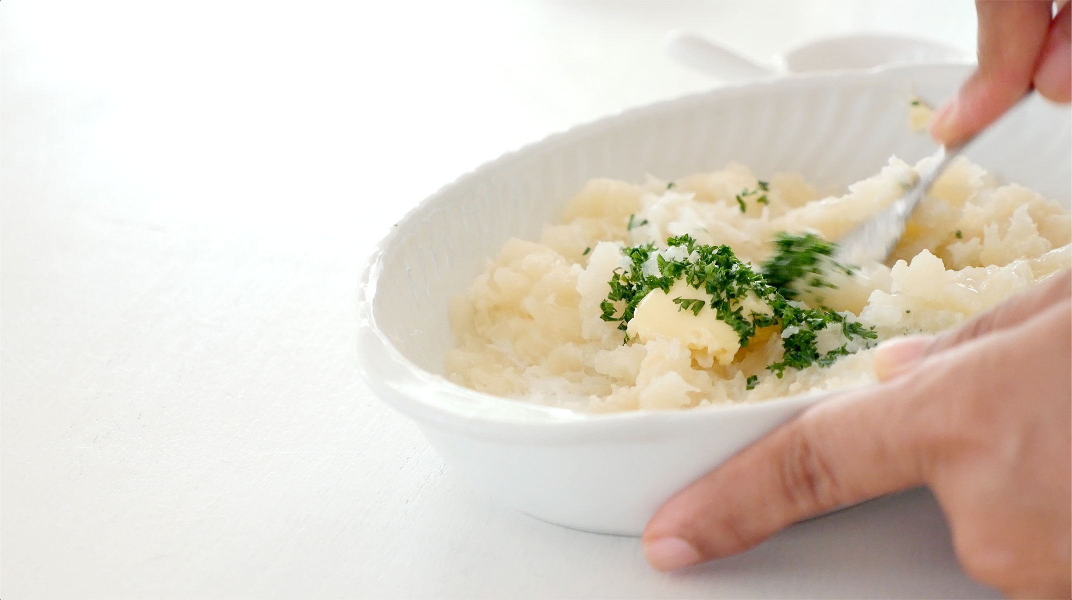 Mashing yuca