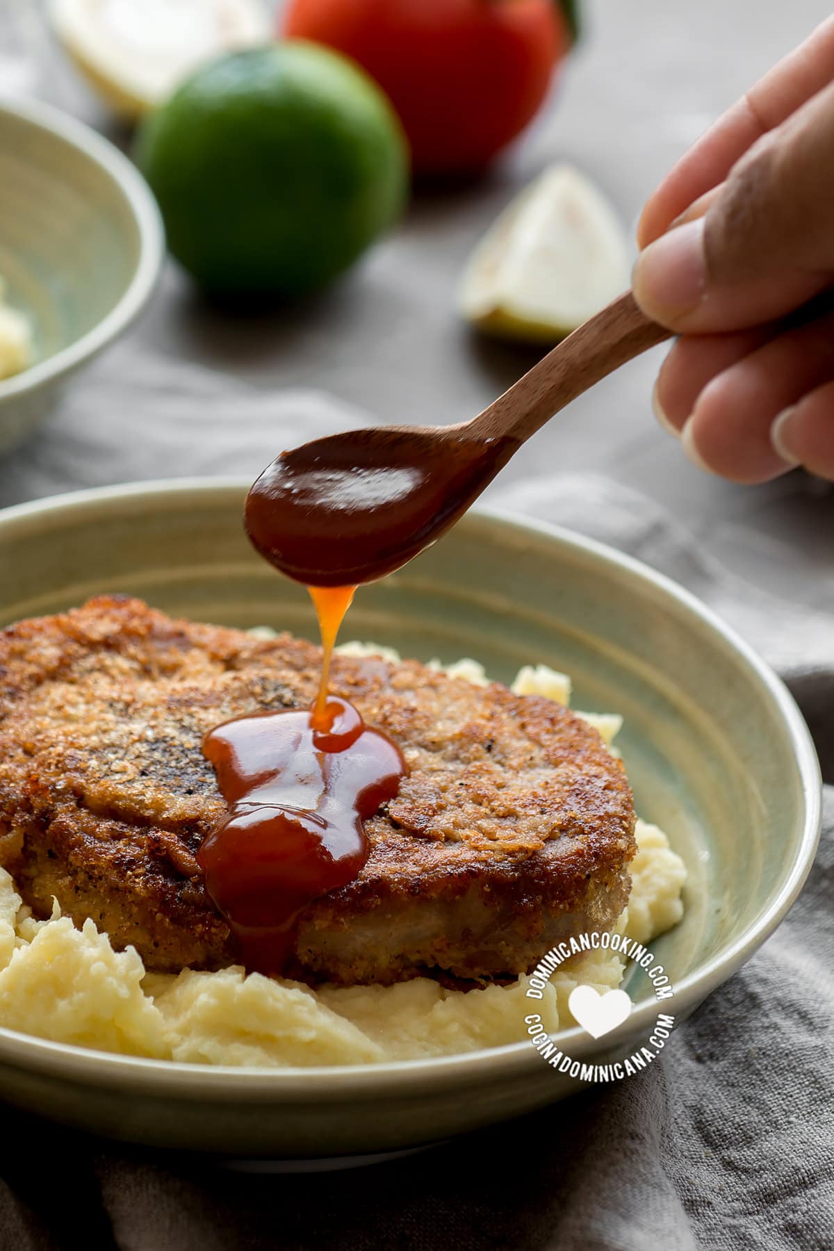 Breaded fried turkey chops