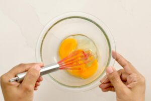 Whisking eggs