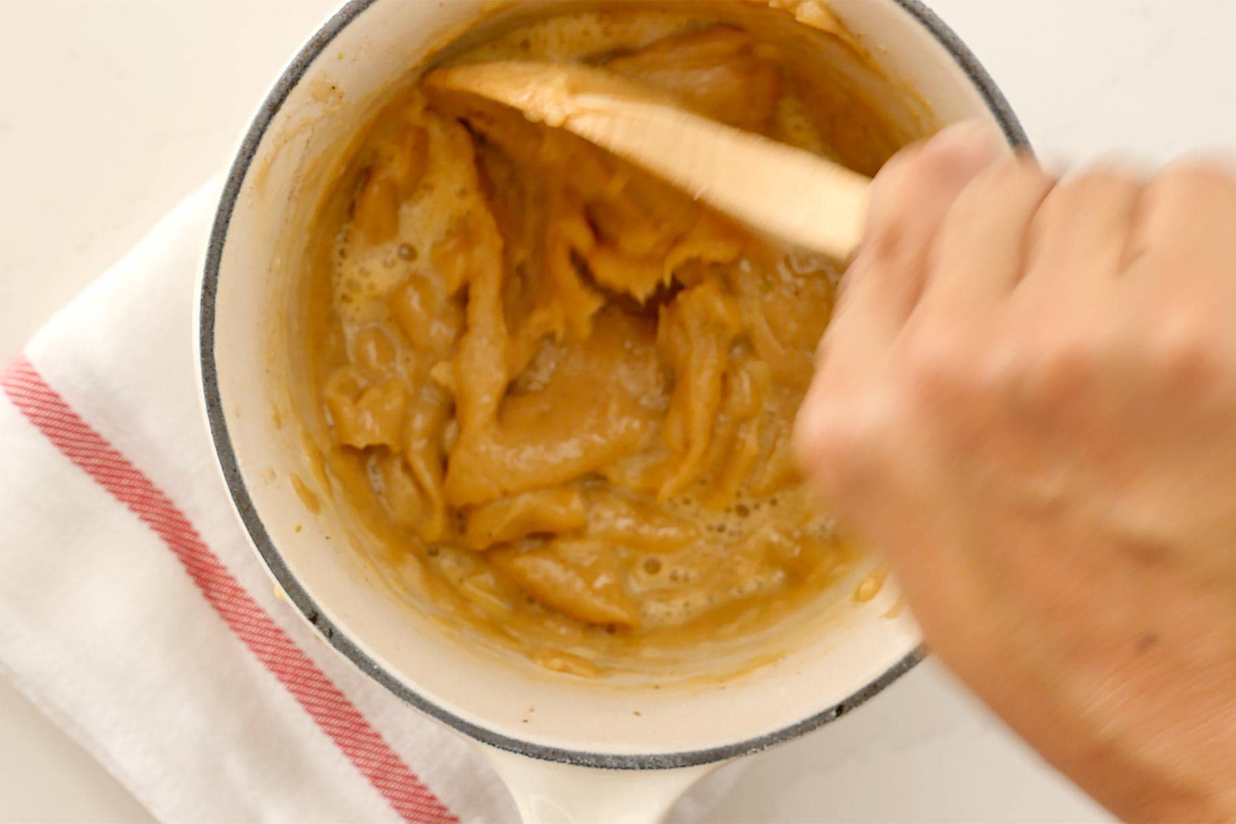 Incorporating eggs into the dough