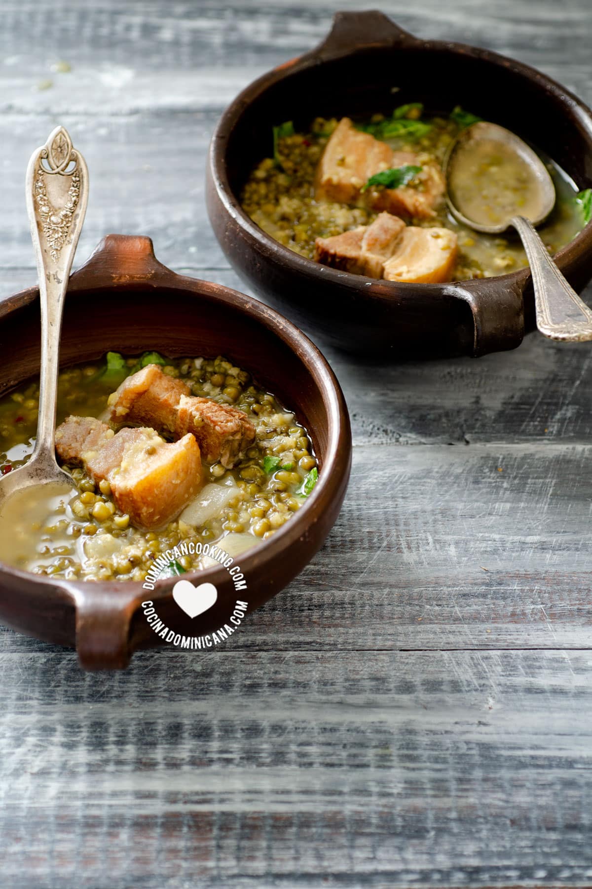 Pigeon Peas and Pork Roast (or Cracklings) Stew