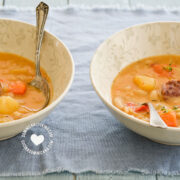 2 Dishes are White Beans (Cannellini) and Chorizo Stew