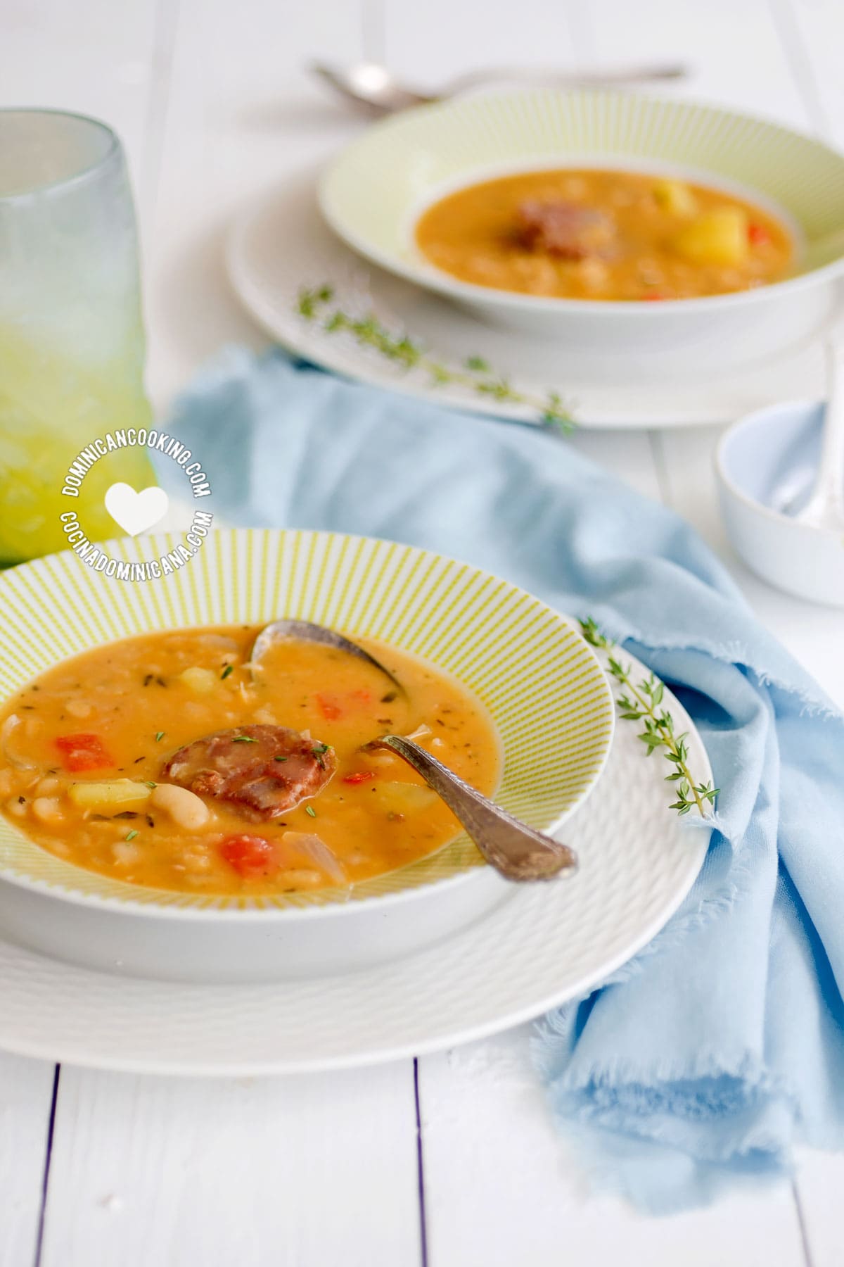 2 Dishes are White Beans (Cannellini) and Chorizo Stew