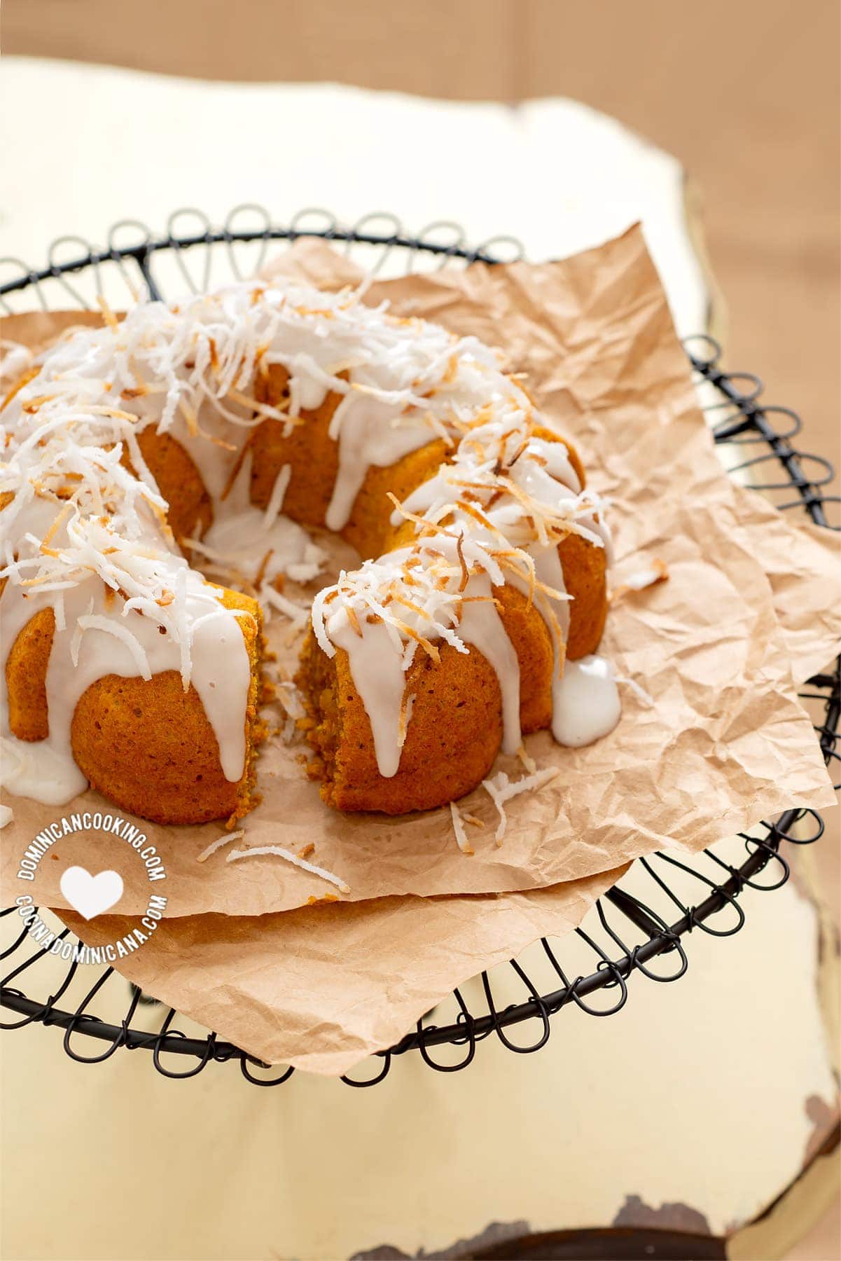 Carrot and Coconut Cake with Ginger