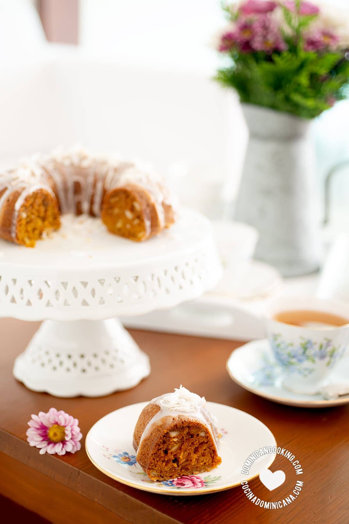 Carrot and Coconut Cake with Ginger