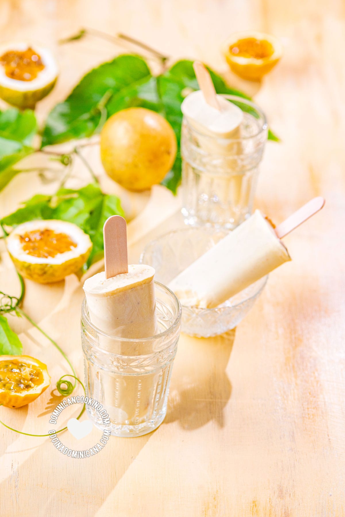 Passion Fruit Cheesecake Popsicles