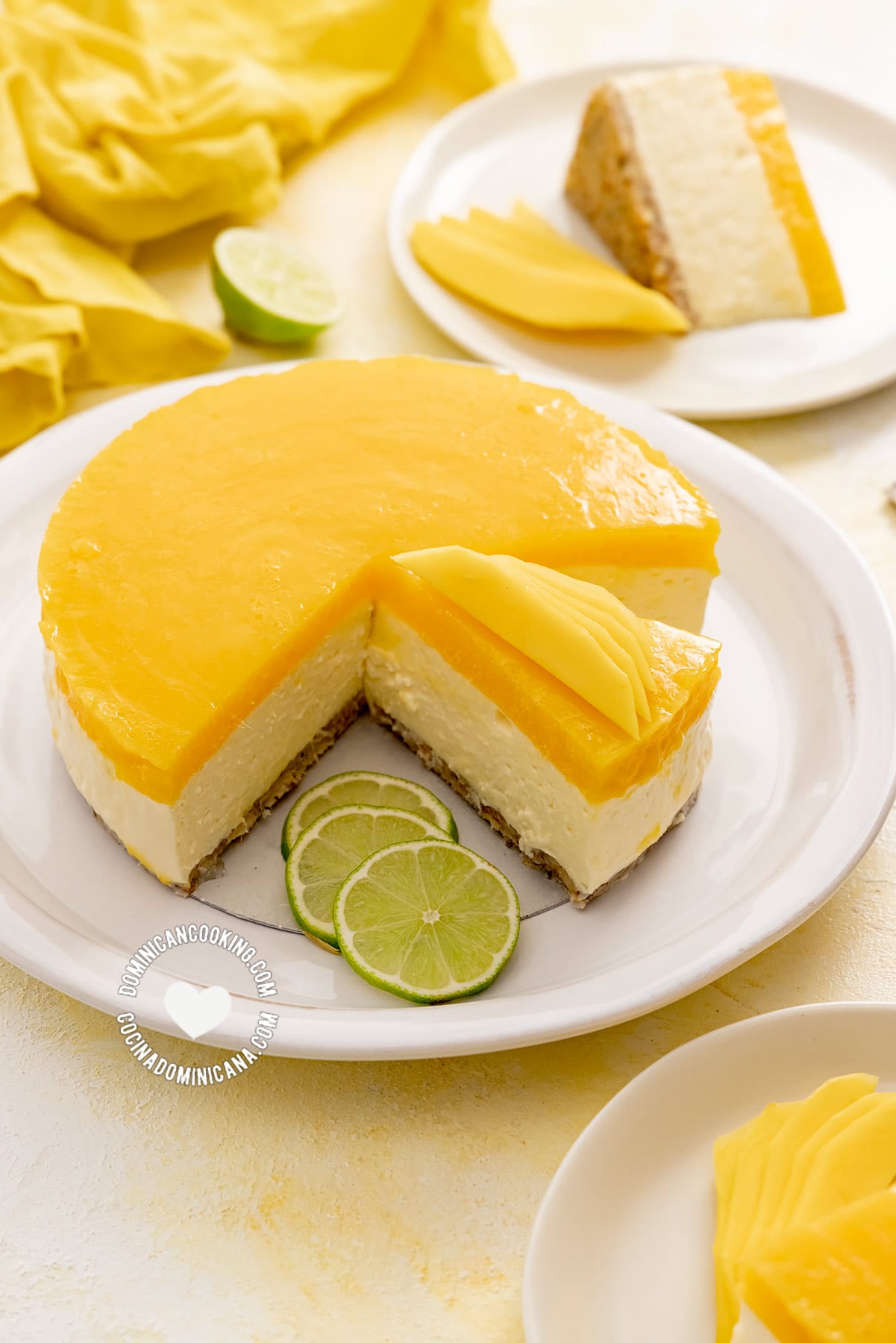 No-Bake Mango and Lime Cheesecake