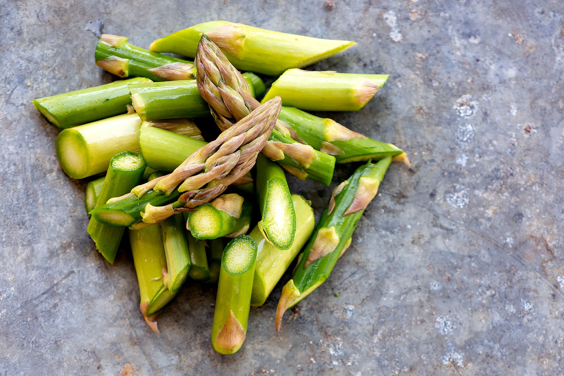 Chopped asparagus