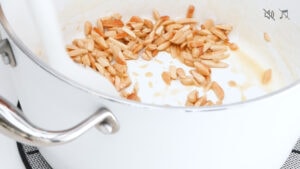 Toasting almonds