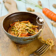 Small Bowl of Asian-Inspired Cold Peanut Zoodles