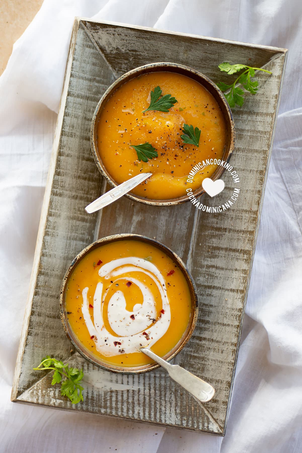 Two Bowls of Crema de Cepa de Apio (Creole Celery Root Cream)