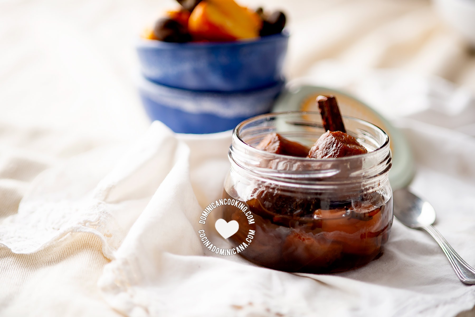 Cashew apple jam and fruits