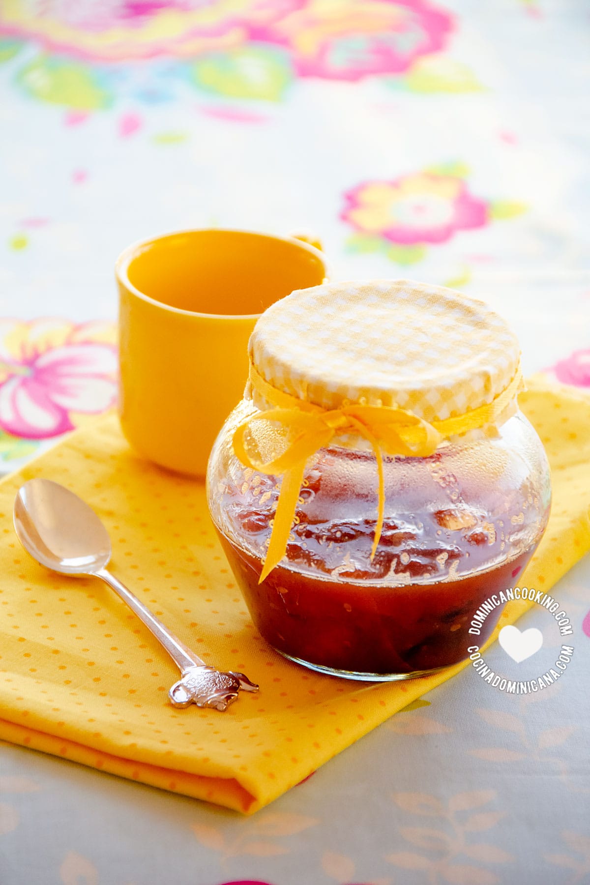 Jar of Dulce de Tomate (Tomato Jam)