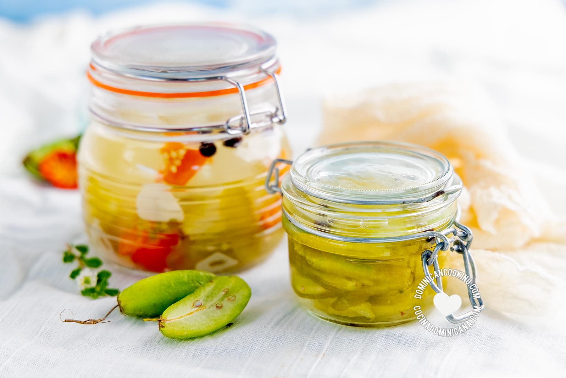 Encurtido y Vinagre de Vinagrillo (Bilimbi Pickle and Vinegar)