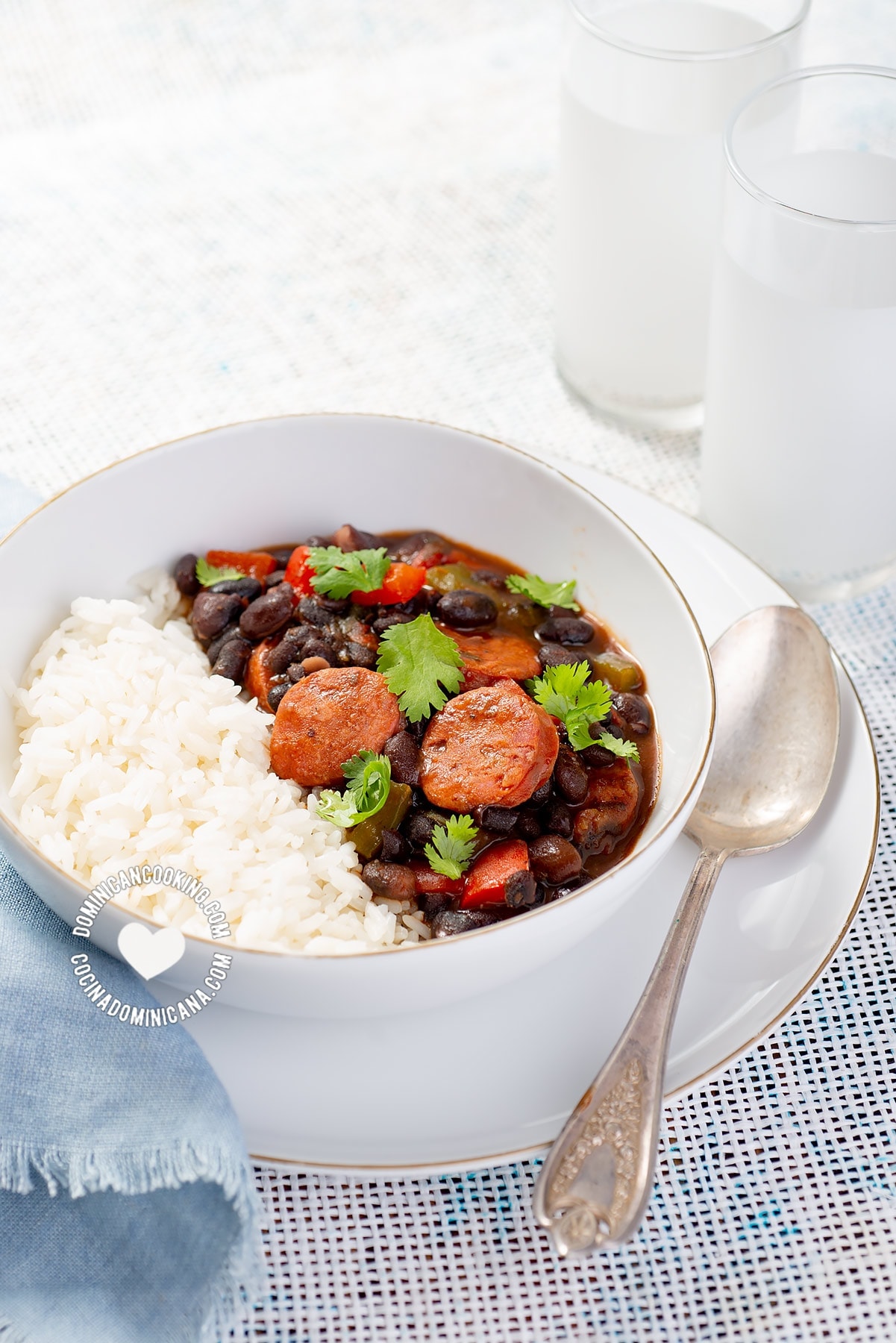 Habichuelas Negras Guisadas (Stewed Black Beans)