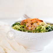 Bowl of zucchini-noodles