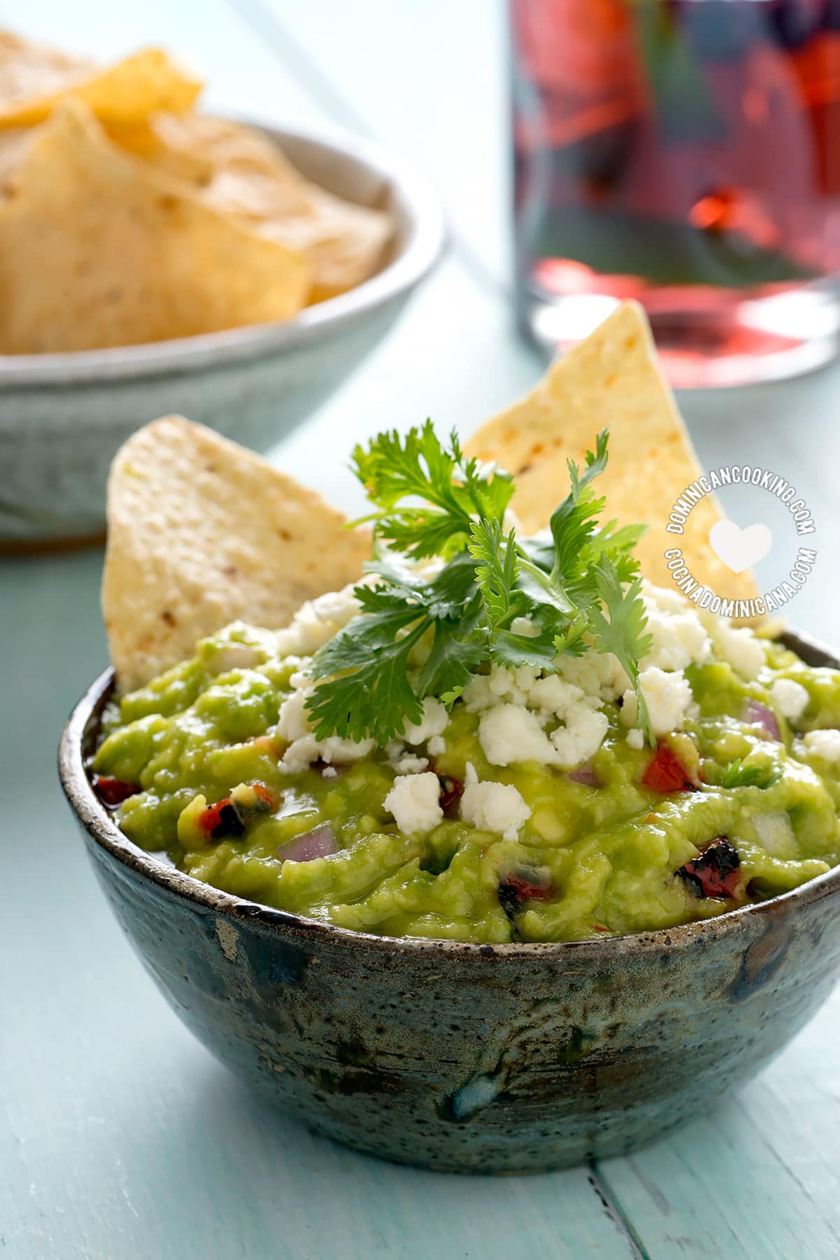 Guacamole with chips