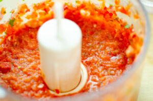 mincing seasoning in the food processor
