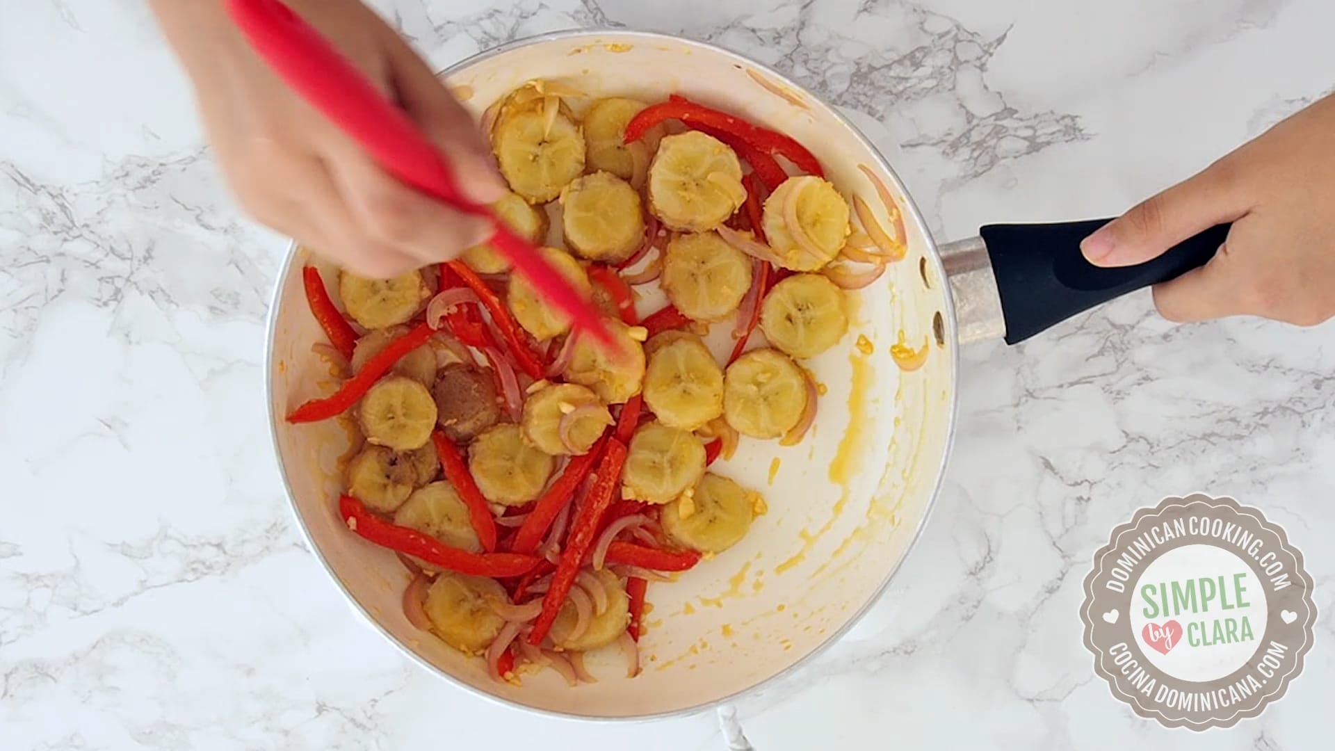 Sautéing bananas