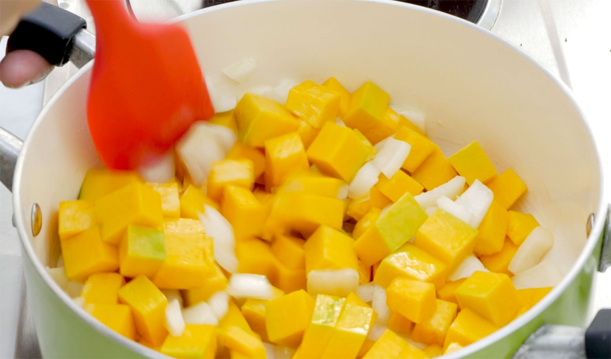 Sauteing vegetables