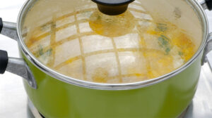 Simmering soup