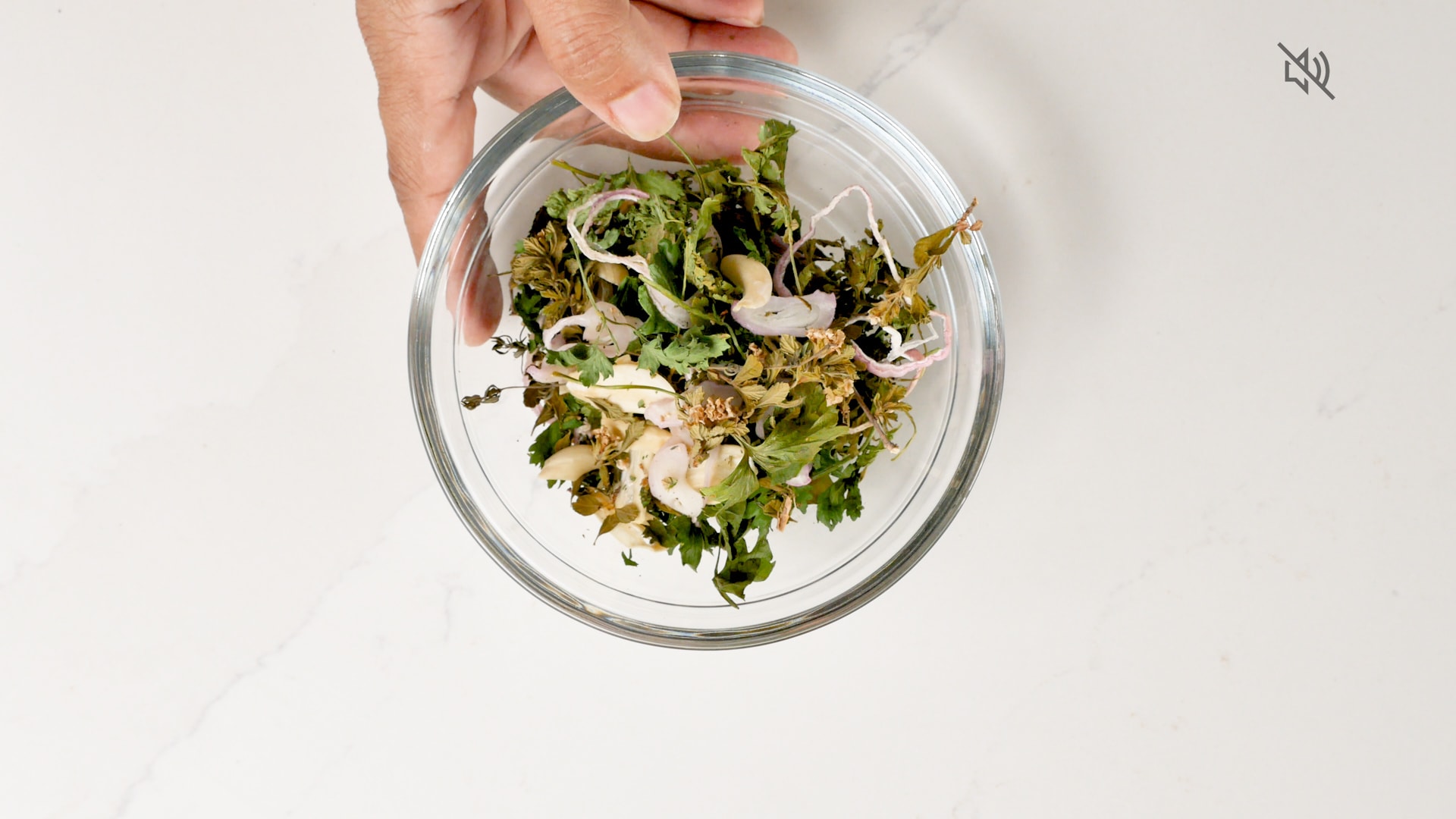 Leaves in a bowl