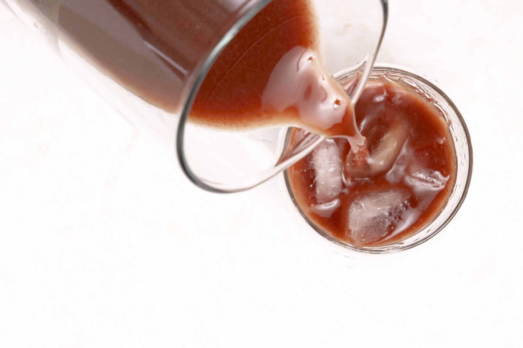 Serving tamarind drink over ice