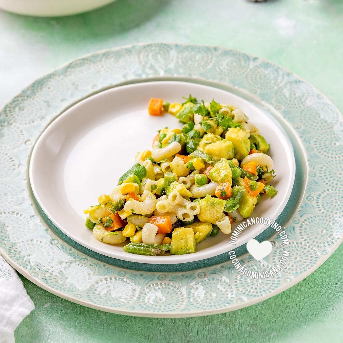 Vegan Pasta and Avocado Salad