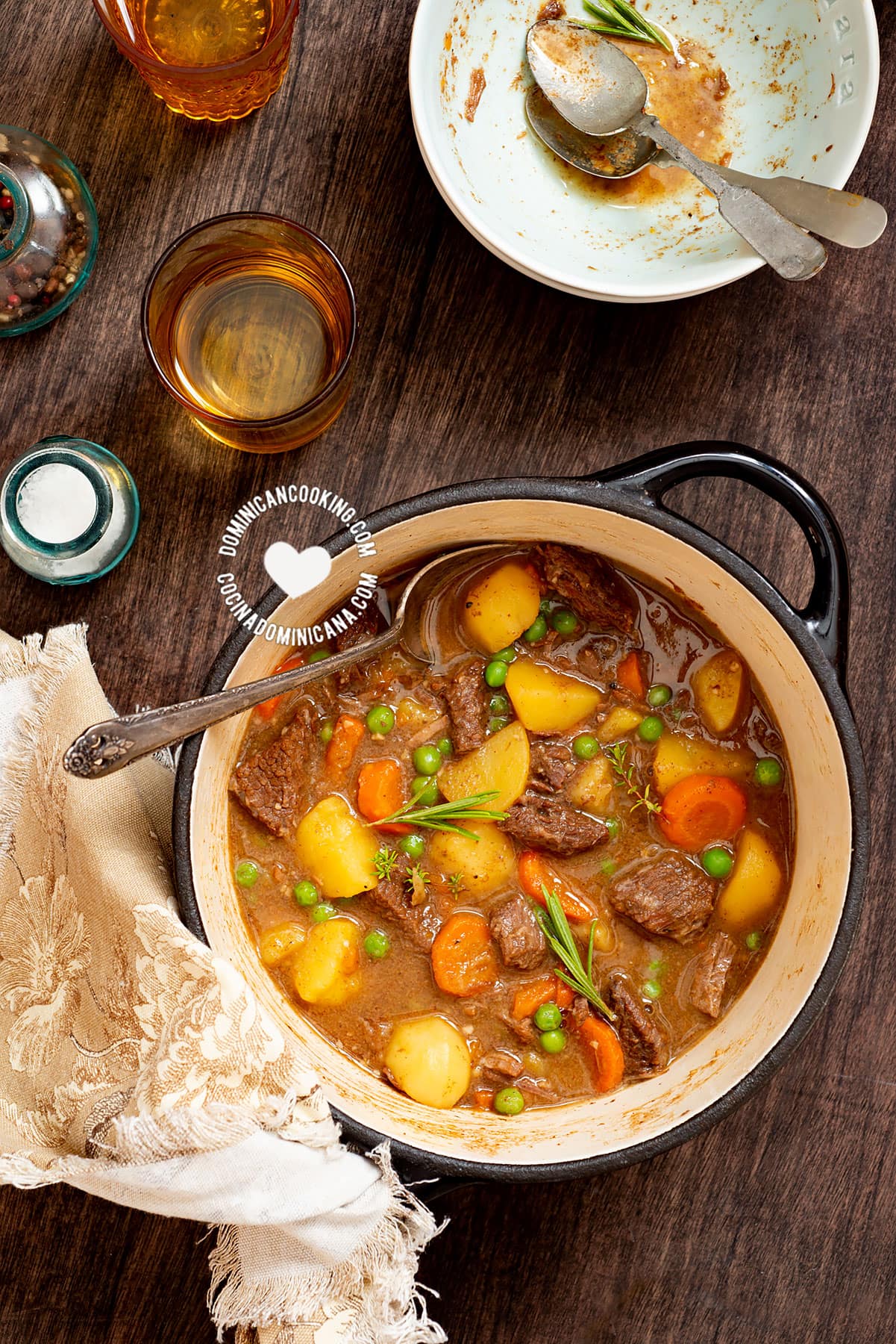 Pot of Pressure Cooker Beef Stew with Red Wine