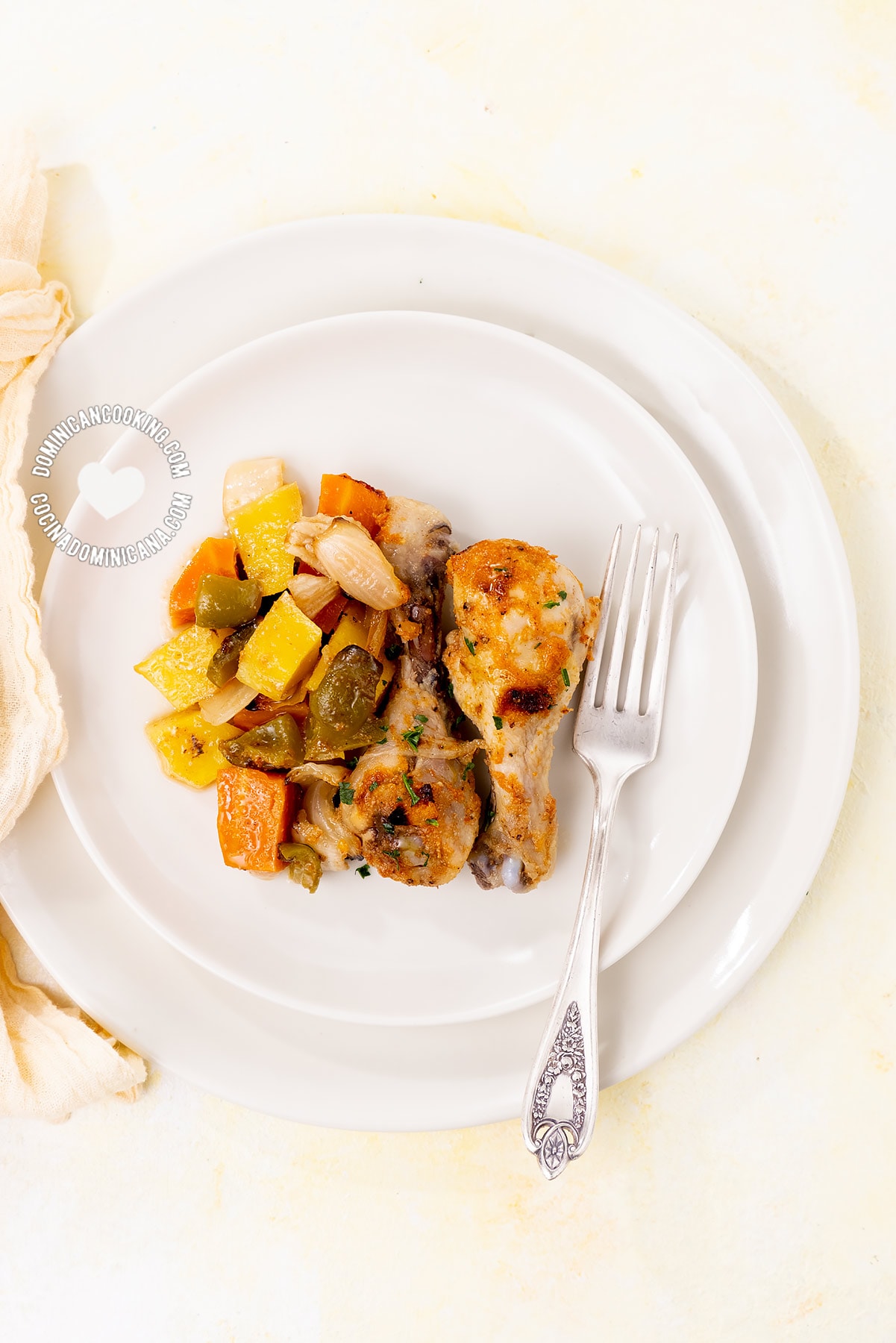 Chicken with Lemon and Garlic Sauce One-Pan Meal