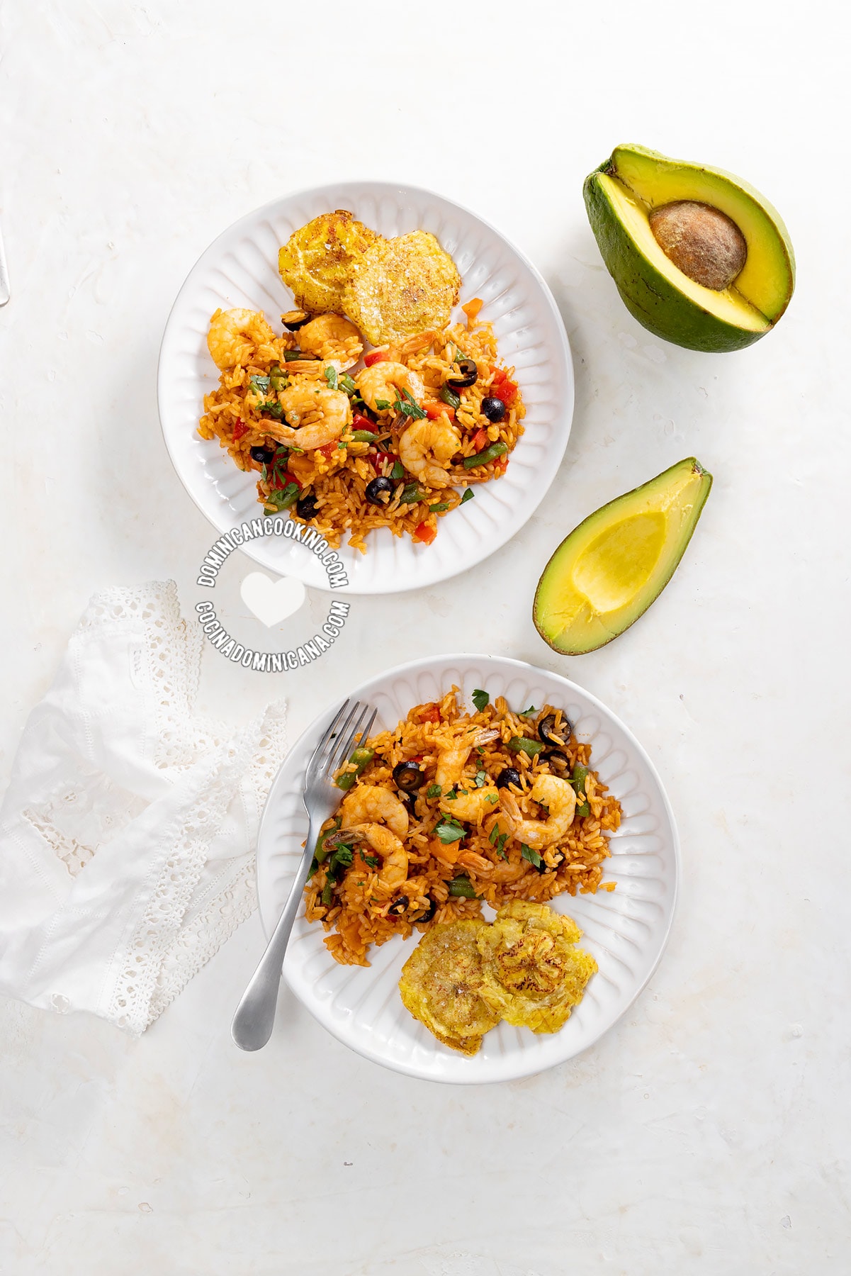 Locrio de camarones (Dominican rice with shrimp)