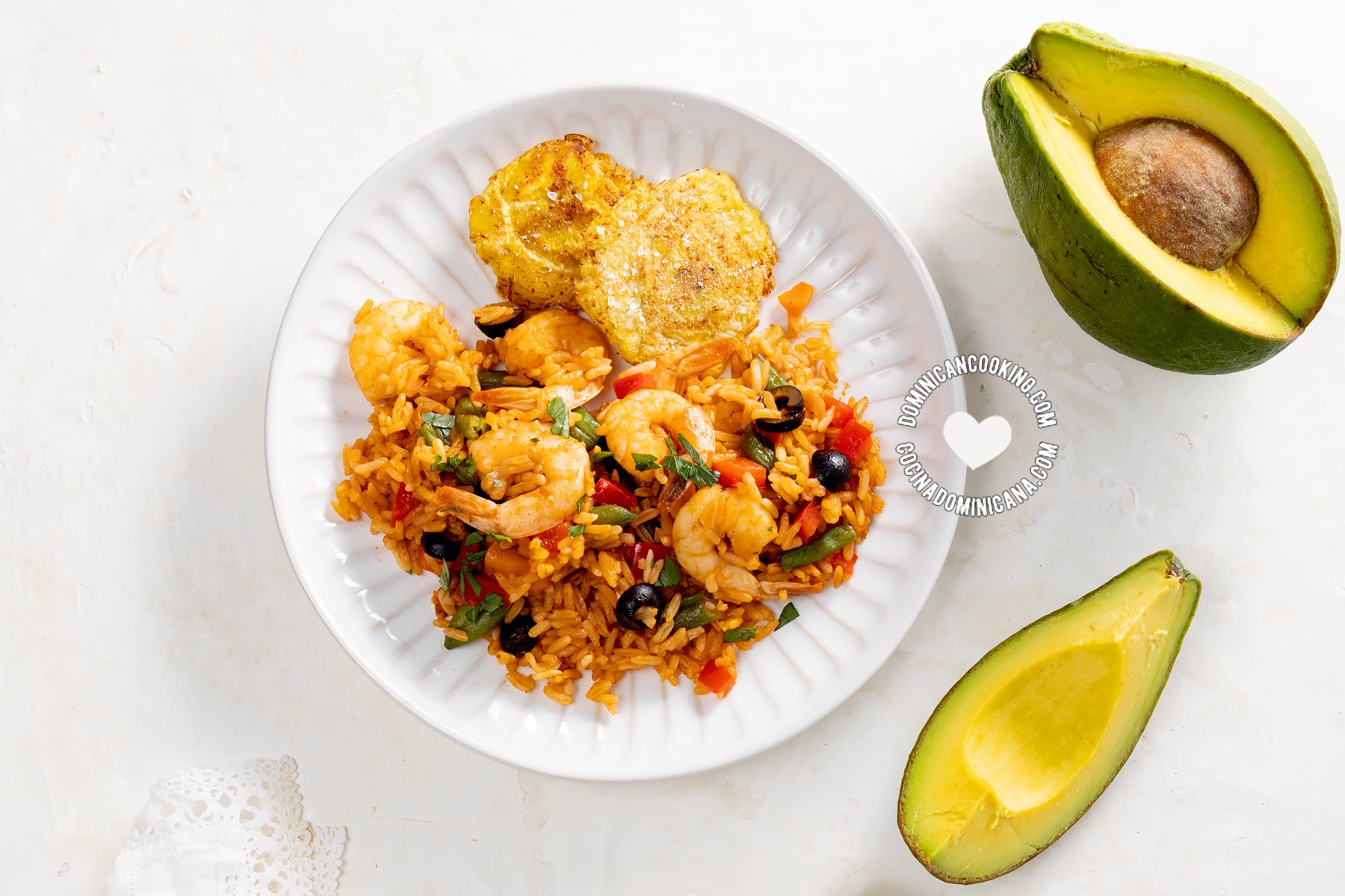 Locrio de camarones (Dominican rice with shrimp)