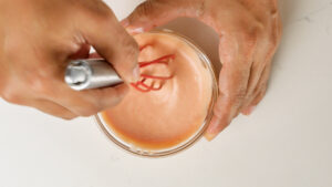 Mixing the sauce